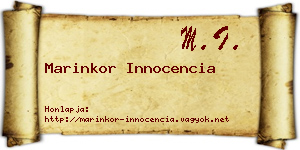 Marinkor Innocencia névjegykártya